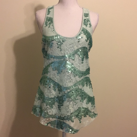 Rue21 Tops - Rue 21 Racerback Tee With Sequins